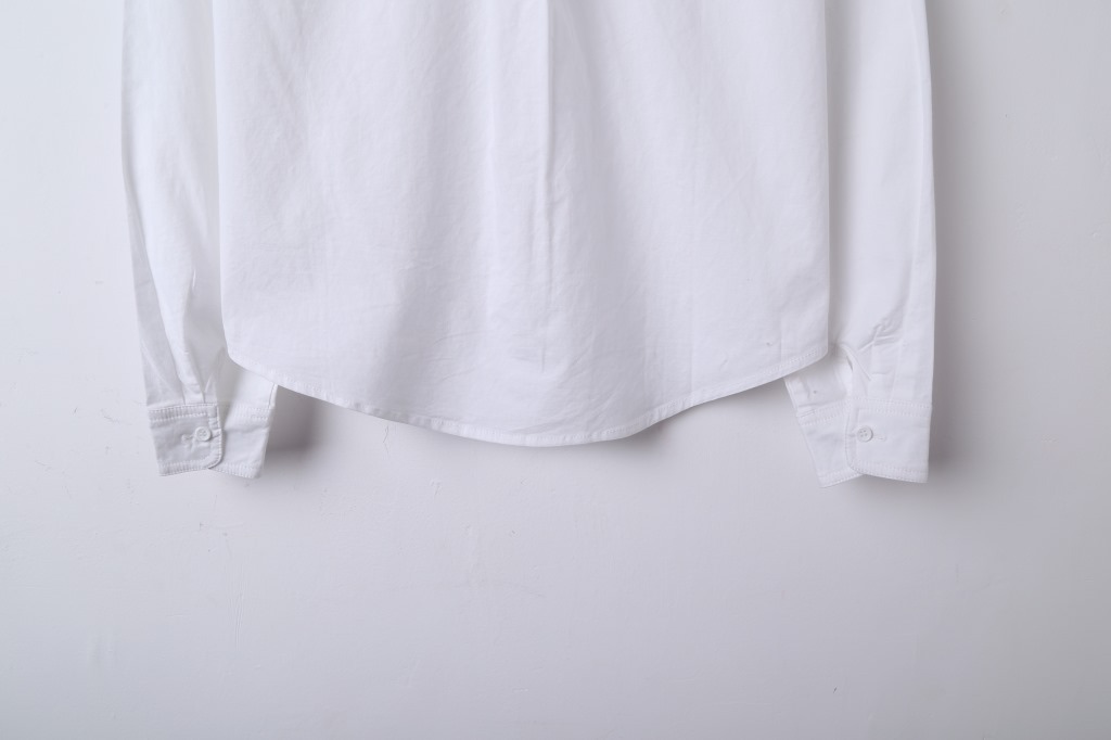 复古小圆领白衬衫