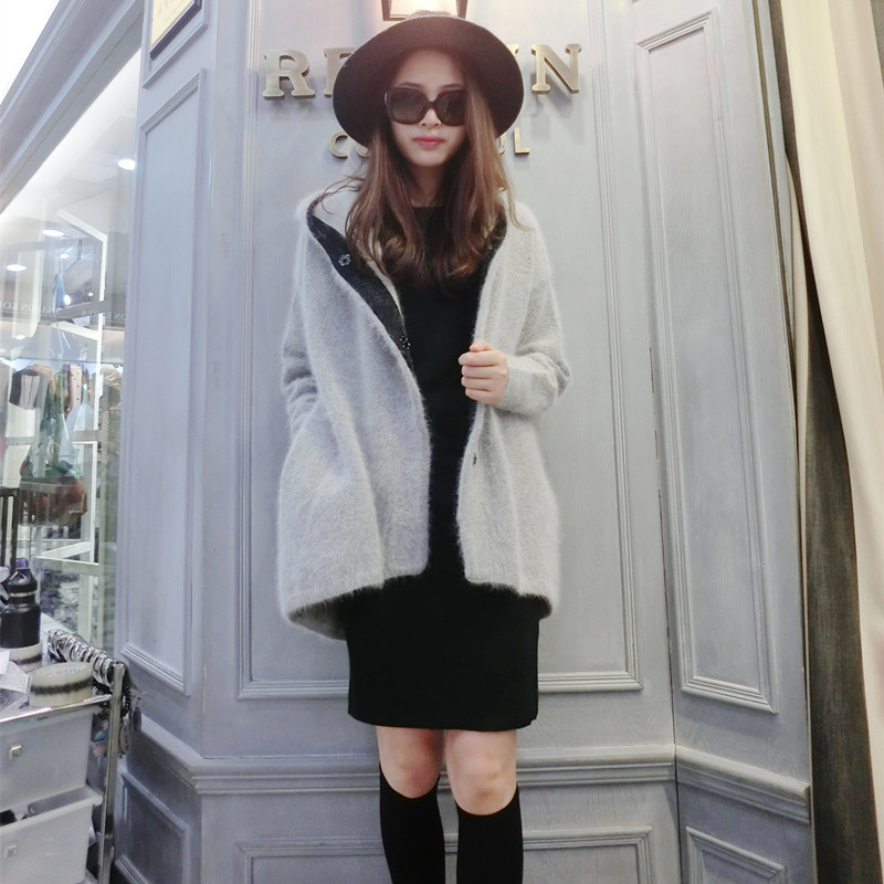 2014秋装新款韩版女式<em>貂绒</em>毛衣<em>开衫</em>时尚气质