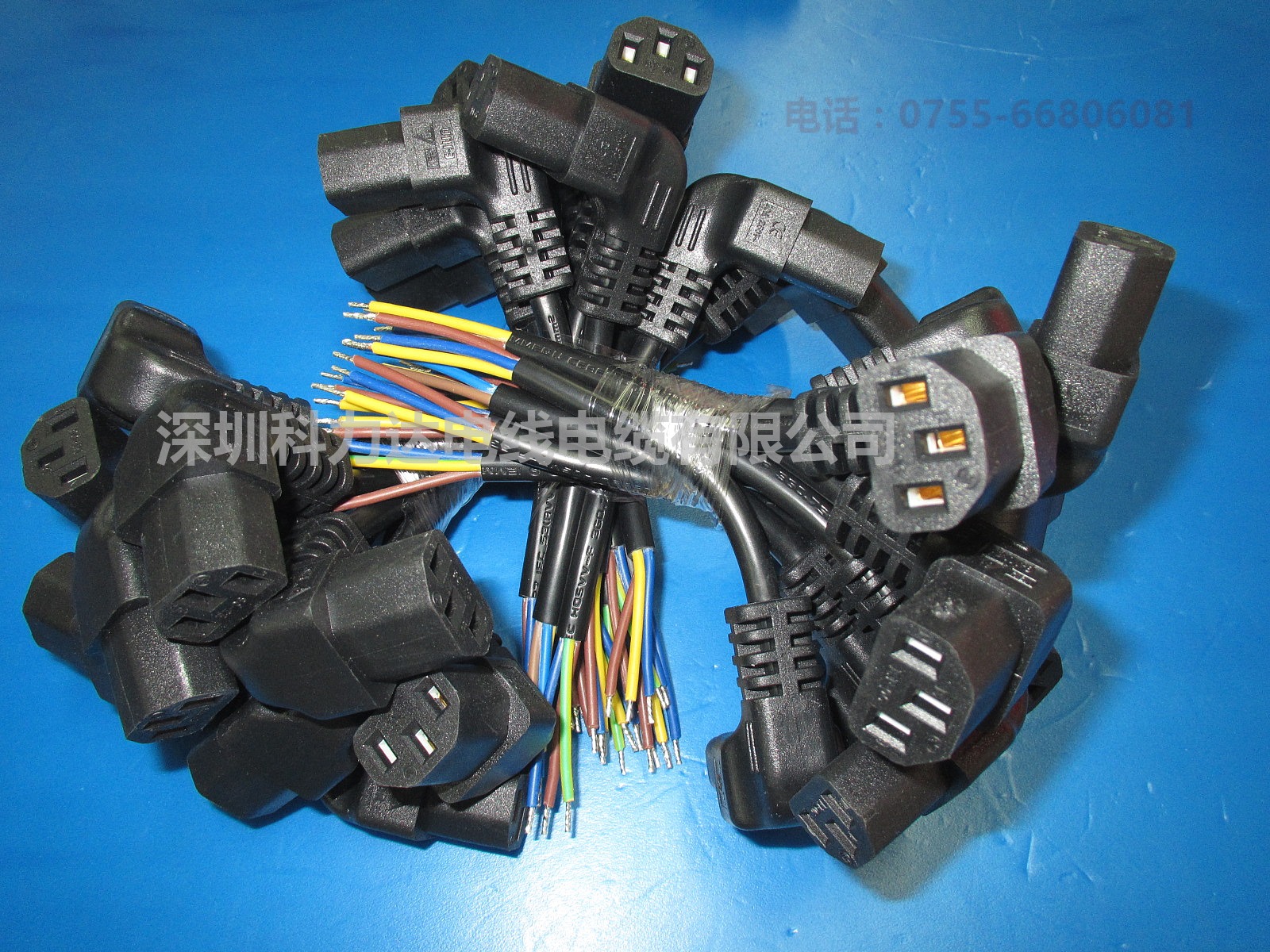 正向90度品字尾+尾部上锡电源线