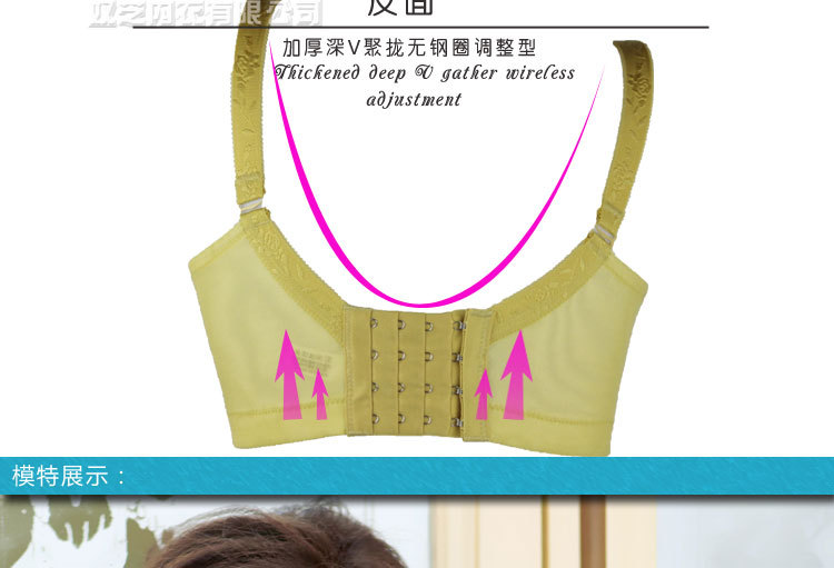 <em>文胸</em>-<em>奴芝无钢圈文胸</em>聚拢调整型 蕾丝深V性感