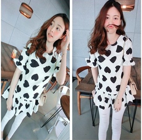 可爱短袖连衣裙2014夏季新款<em>少女装</em>上衣服装