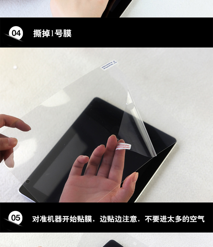 工廠供應Apple ipad air 三層PET高透防刮保護膜 低彩虹紋日本料工廠,批發,進口,代購