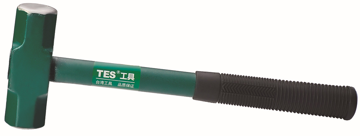 锤子-TES台益斯2P绿色纯钢锻打包胶铁柄八角