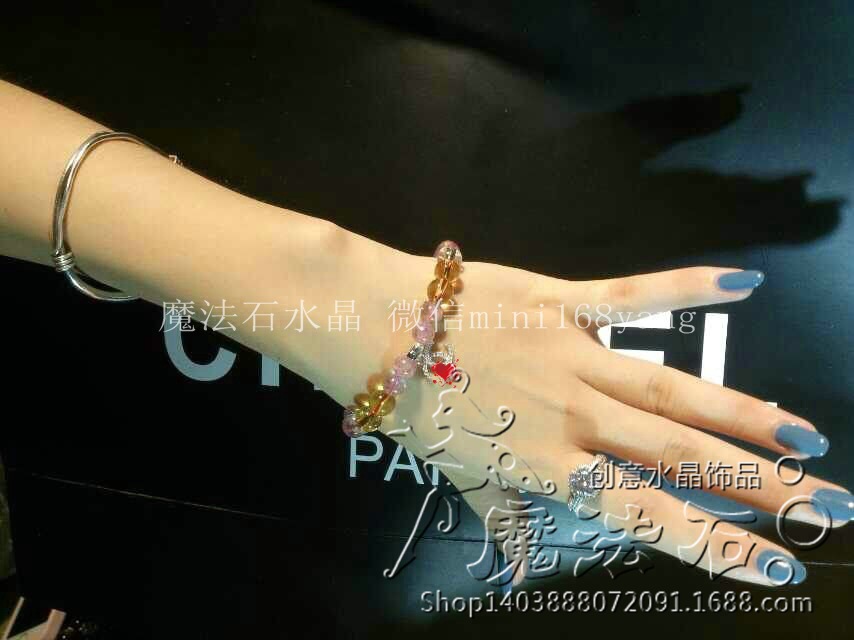 批发采购手链-俄罗斯进口 天然草莓晶单圈手串