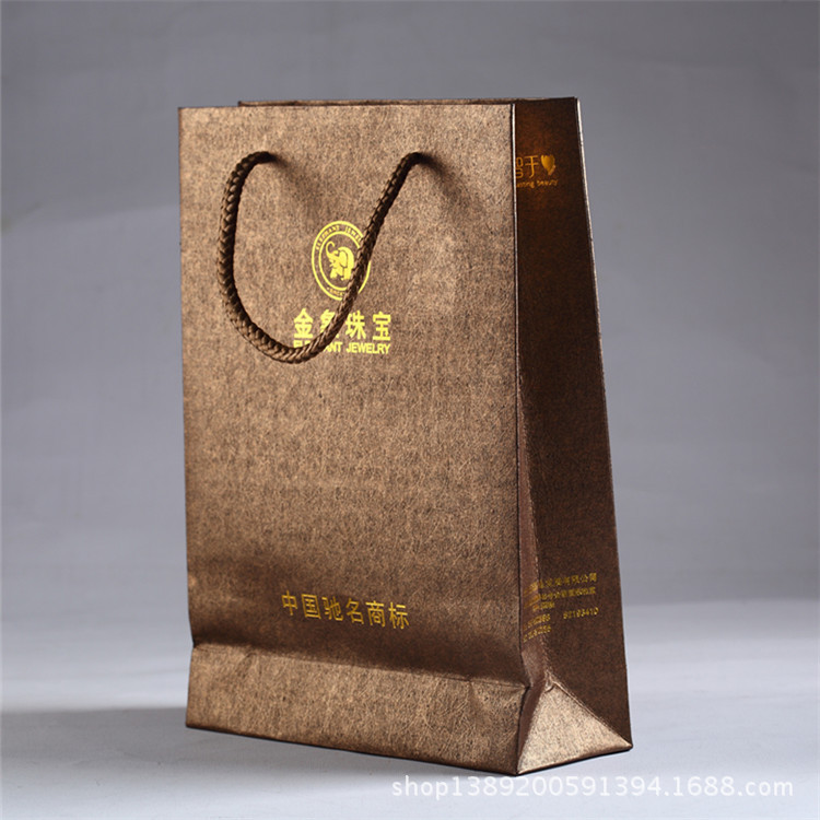 纸袋-厂家供应烫金金象珠宝手提袋 礼品袋-纸袋