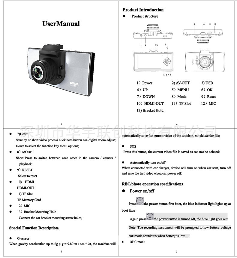 HY01英文說明書