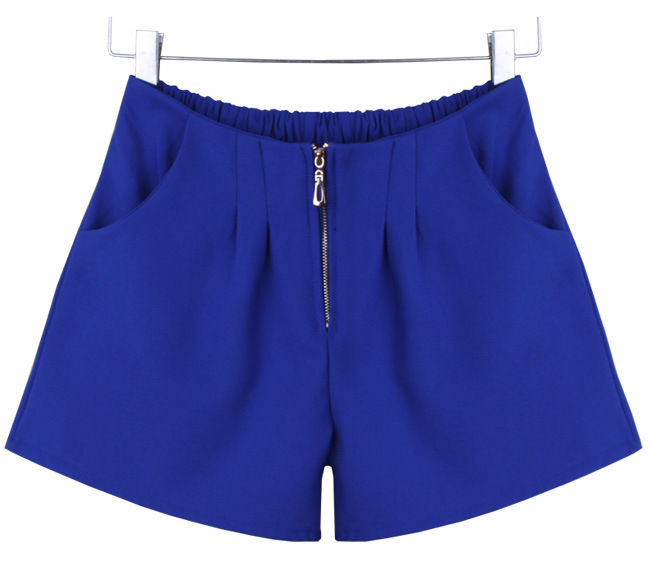 春夏新款百搭<em>女高腰短裤</em>夏季裙裤热裤拉链显瘦