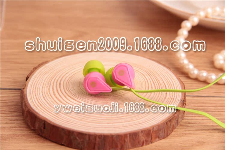 耳机-炫色扁线甜圈耳机甜甜圈手机耳机iphone