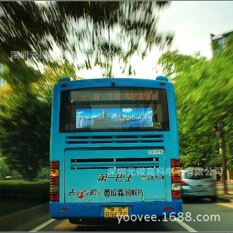 LED显示屏-公交车尾部后窗车载广告LED全彩