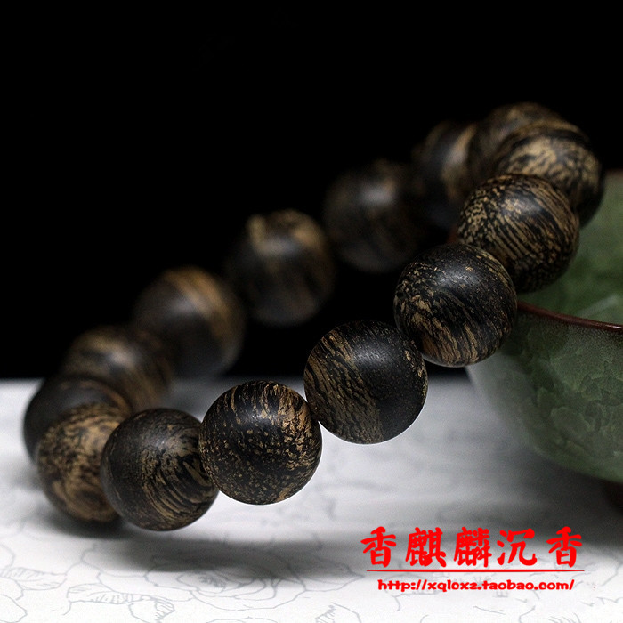 绝版收藏 沉水级汶莱老料佛珠手串16mm