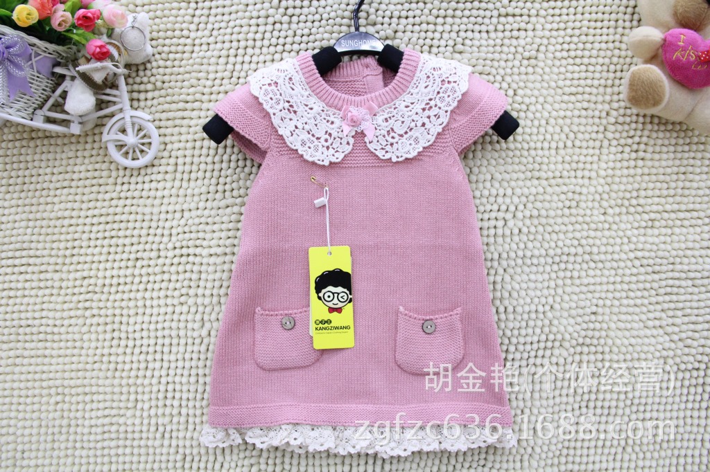 童<em>马甲</em>-儿童<em>马甲</em>秋<em>冬款</em>新品批发 拼接蕾丝下摆