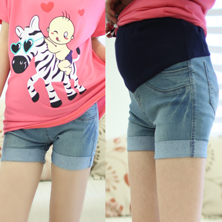 2014<em>夏款孕妇短裤孕妇牛仔短裤</em>孕妇高弹力短