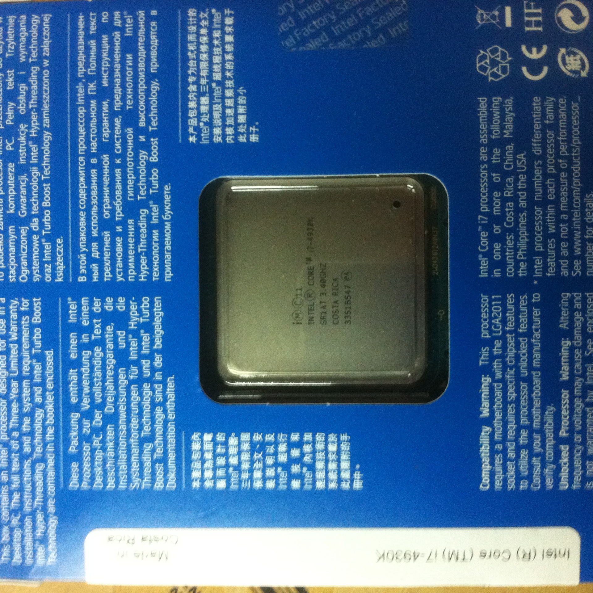 intel i74930k 全新正品 3年质保