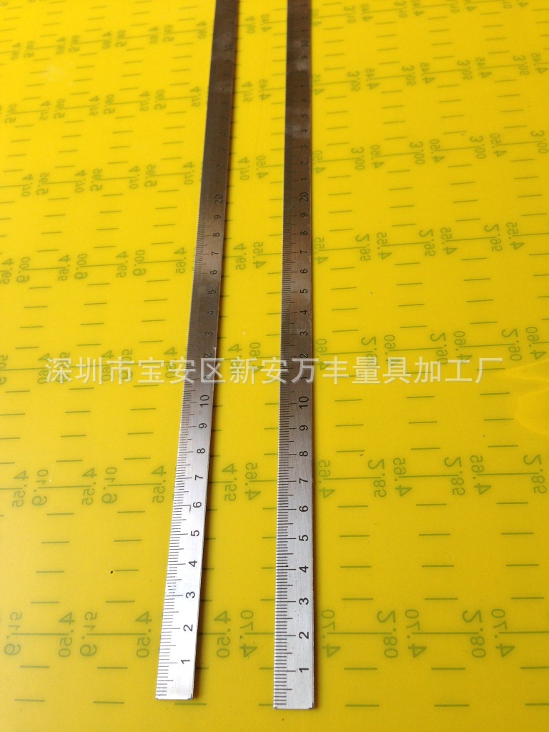 加厚钢尺 木工机械尺 玻璃推刀钢尺 排钻钢尺 65厘米钢尺
