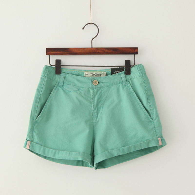 2014年新款糖果色<em>短裤女夏</em>款宽松热裤彩色大