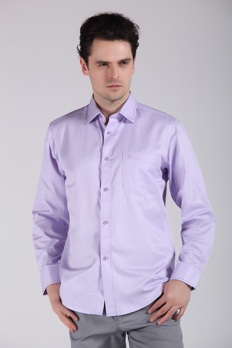 【【艾晨路特】2014时尚潮流长袖衬衫 商务免