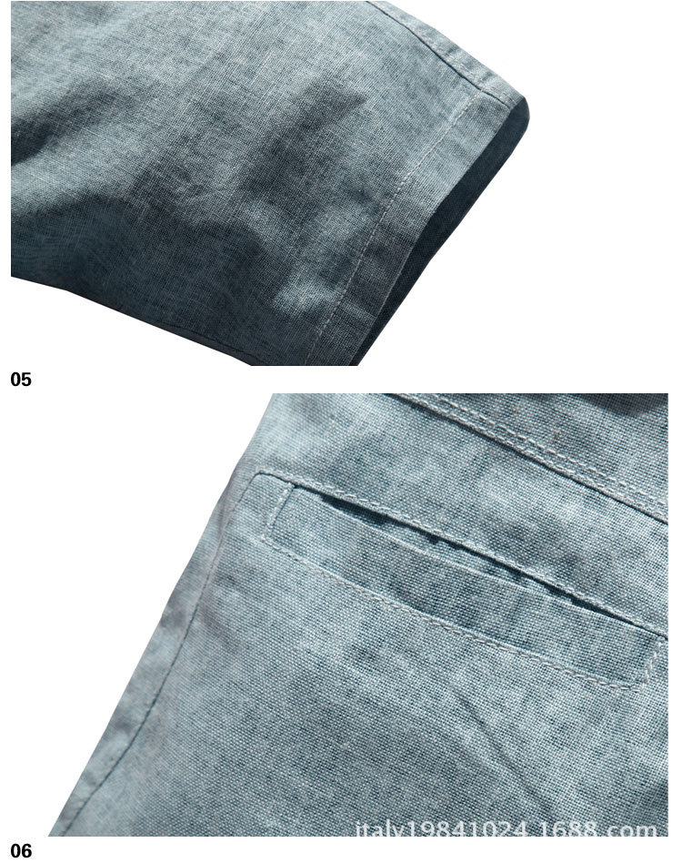 2013夏季新款韩版中裤<em>男</em> 夏潮<em>麻质</em> 棉麻休闲短