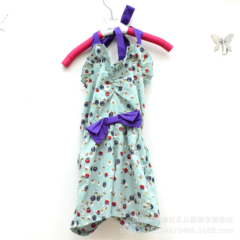 包邮夏装韩国童装<em>中童夏季</em>韩版清新碎花蝴蝶结