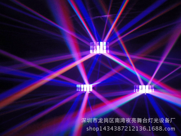 舞台灯光led三层蝴蝶灯酒吧镭射灯ktv包房闪光灯光束灯激光效果灯