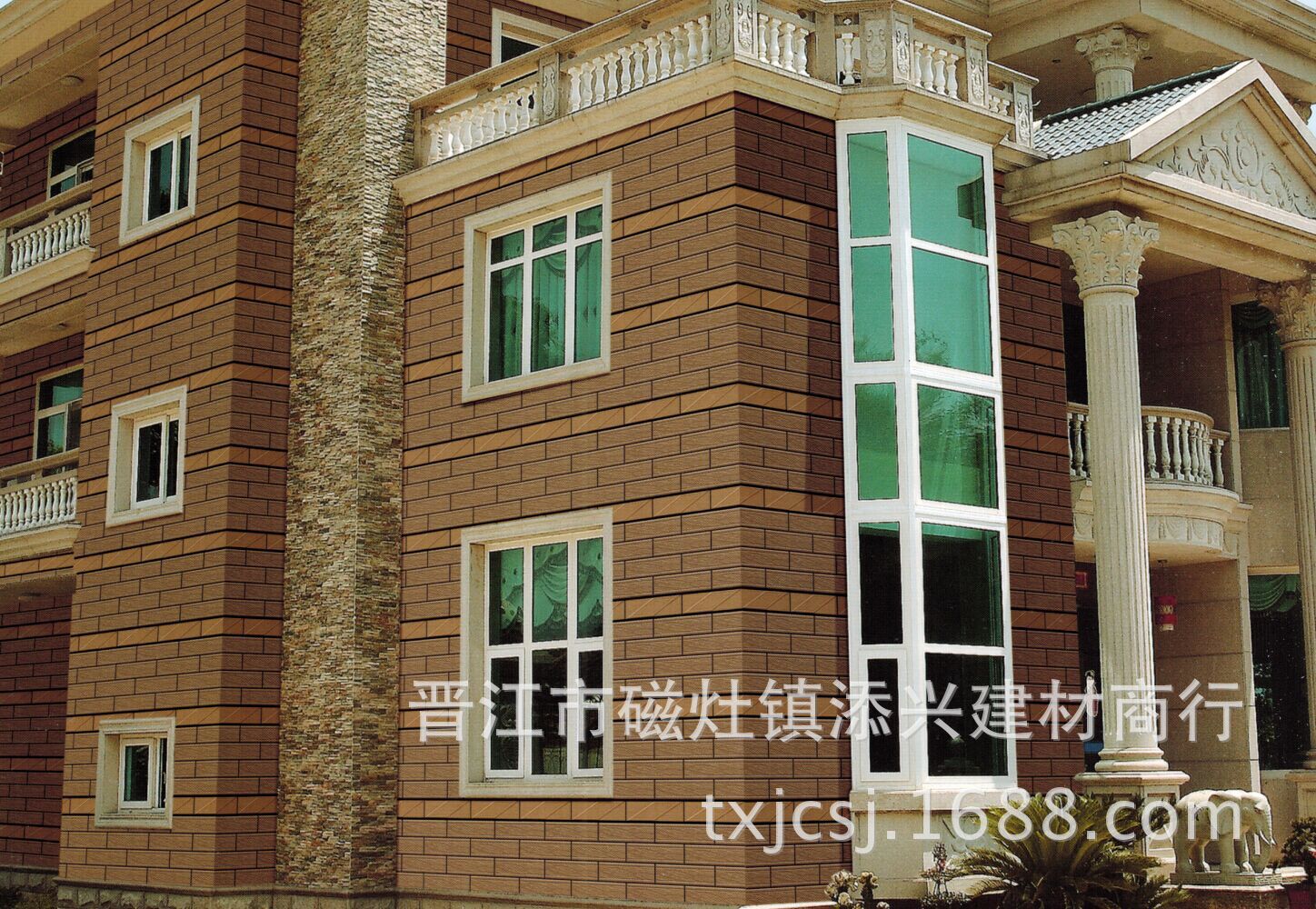大量批发 9d喷墨彩色外墙砖95x300mm纯色亚光通体欧式别墅瓷砖