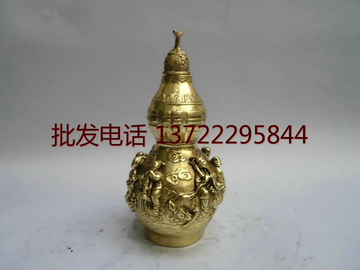 风水铜器 铜葫芦 八仙铜葫芦 招财 纳福 镇宅 化煞 工艺品摆件