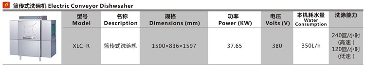 XLC-R single cylinder single washing basket type dishwasher 0004
