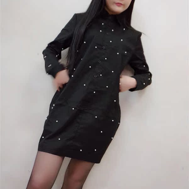 2015春季新款韩版中长款衬衫宽松连衣裙衬衣