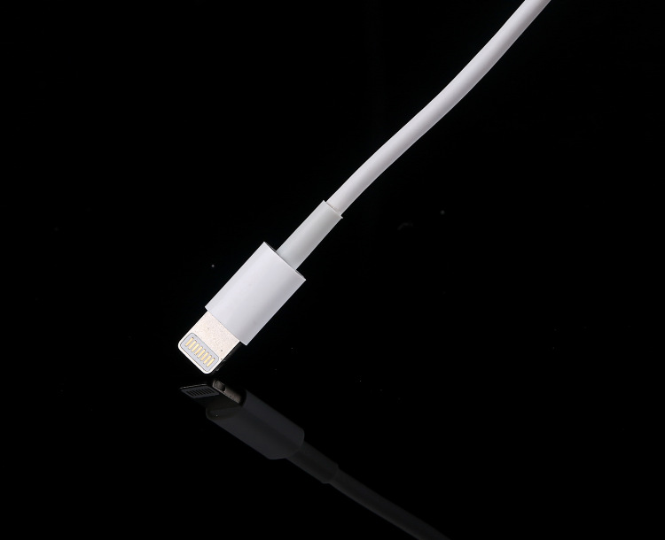 爱博源苹果iphone5/6数据线usb充电线二合一圆线1米白色爆款