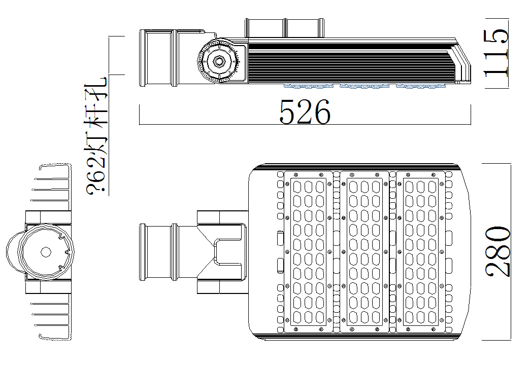 C款路灯3模组尺寸图
