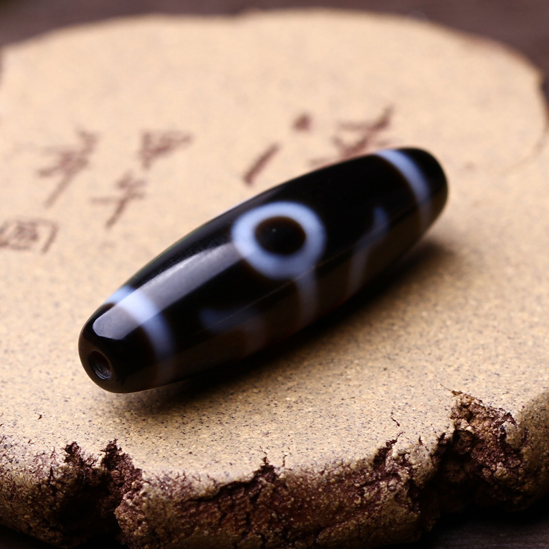 优质圆形天珠西藏佛珠真品玉髓天珠天然贵人西藏天珠人天