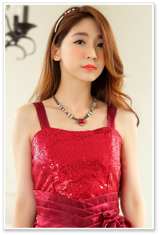 the fat Extra large Women's wear Plus Size Fattening evening party Ruffles camisole longuette Evening dress Dress 9725
