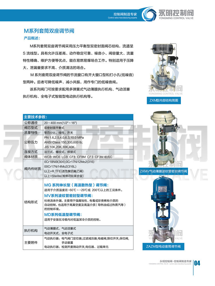 彩页-M系列套筒调节阀