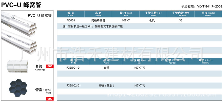 3.PVC-U蜂窝管