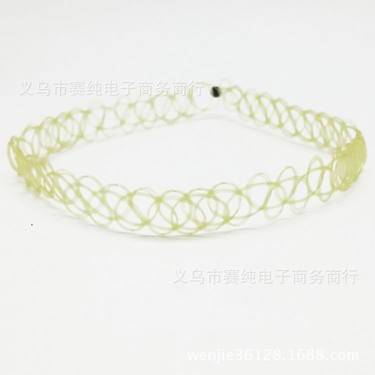 厂家直销 ebay爆款 编织弹性鱼线纹身项链tattoo choker necklace