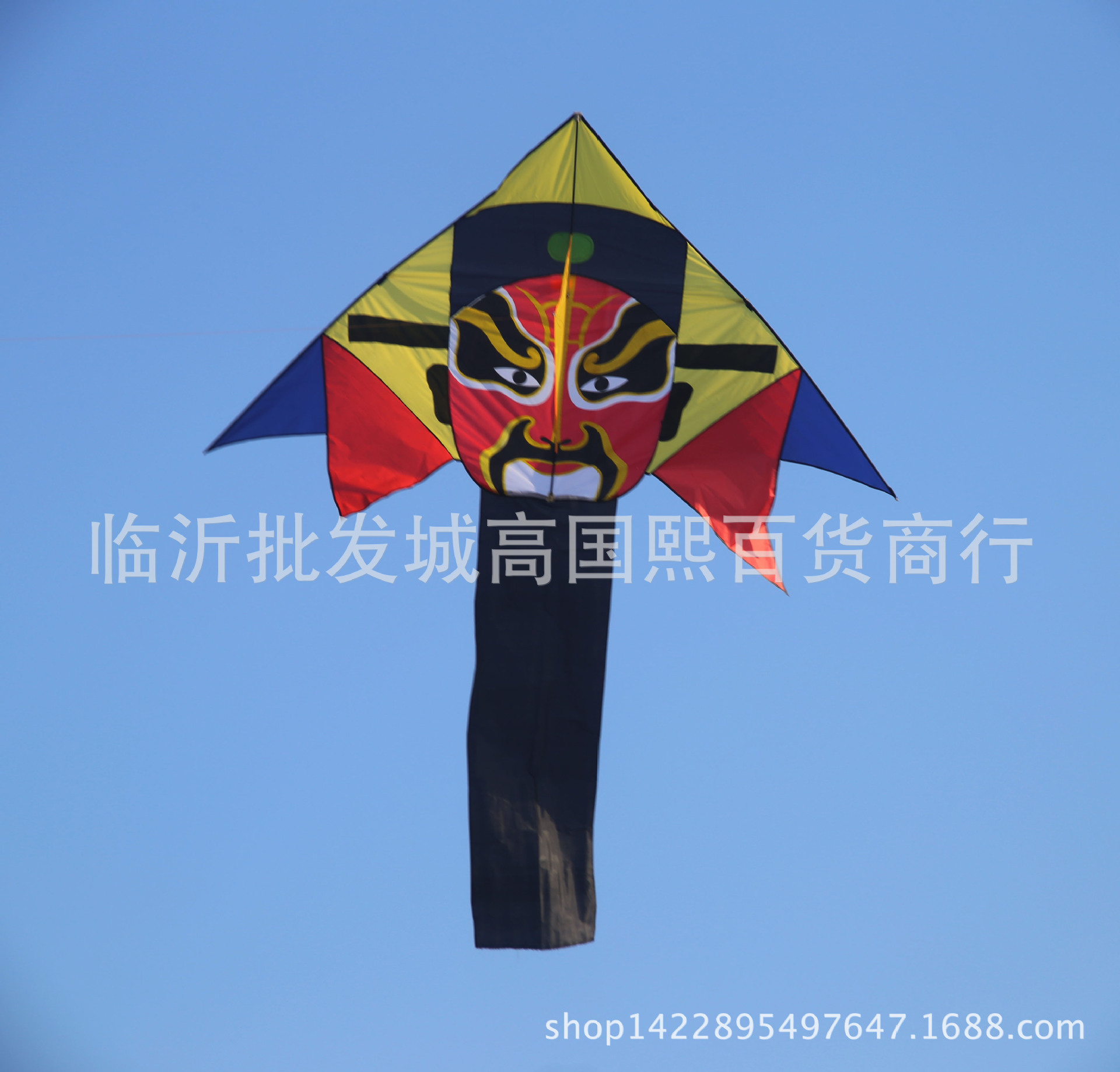 3米烫金脸谱风筝超大易飞特价批发