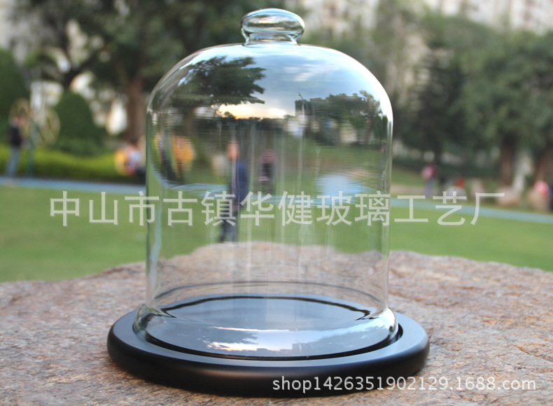 高硼硅圆头玻璃罩玻璃蛋糕罩摆件工艺品玻璃展示摆厂家批发