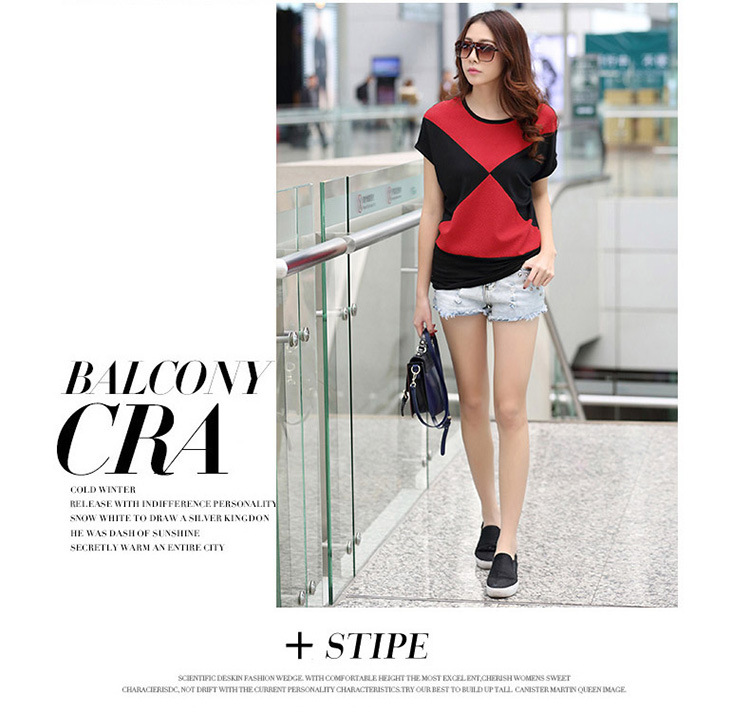 900撞色蝙蝠袖_14