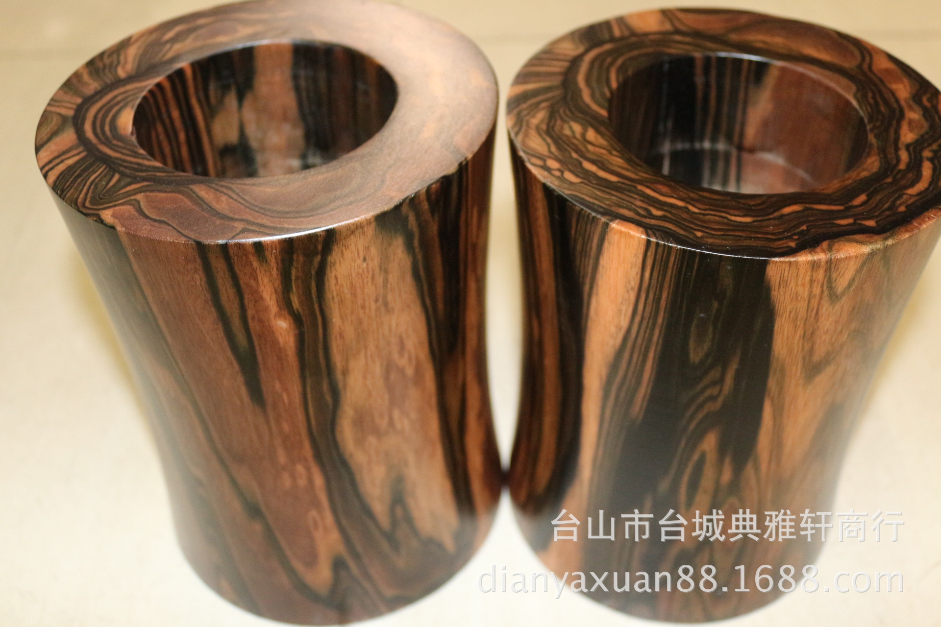 条纹乌木笔筒14.5x14 (8)