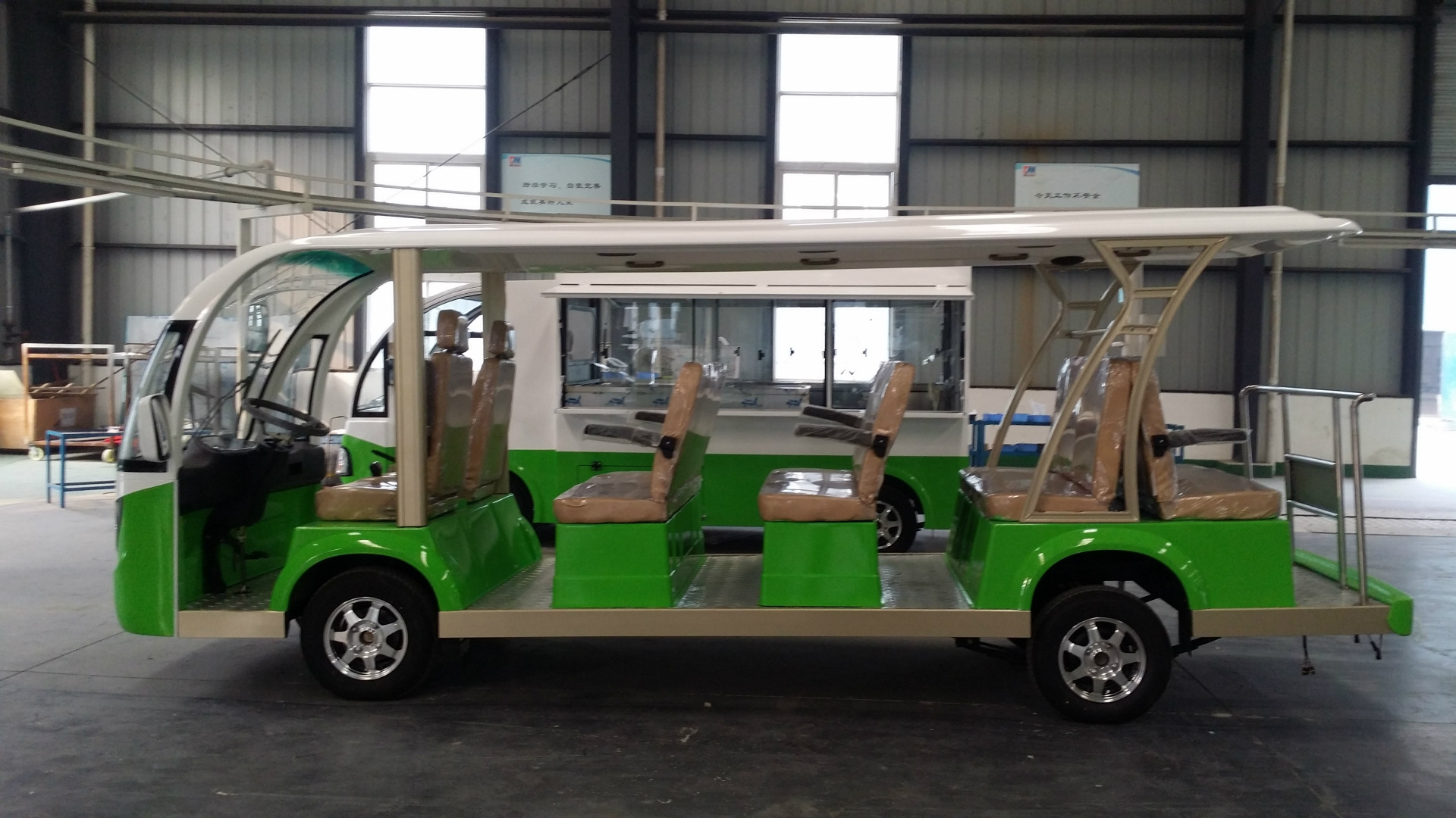 新款电动观光车侧面