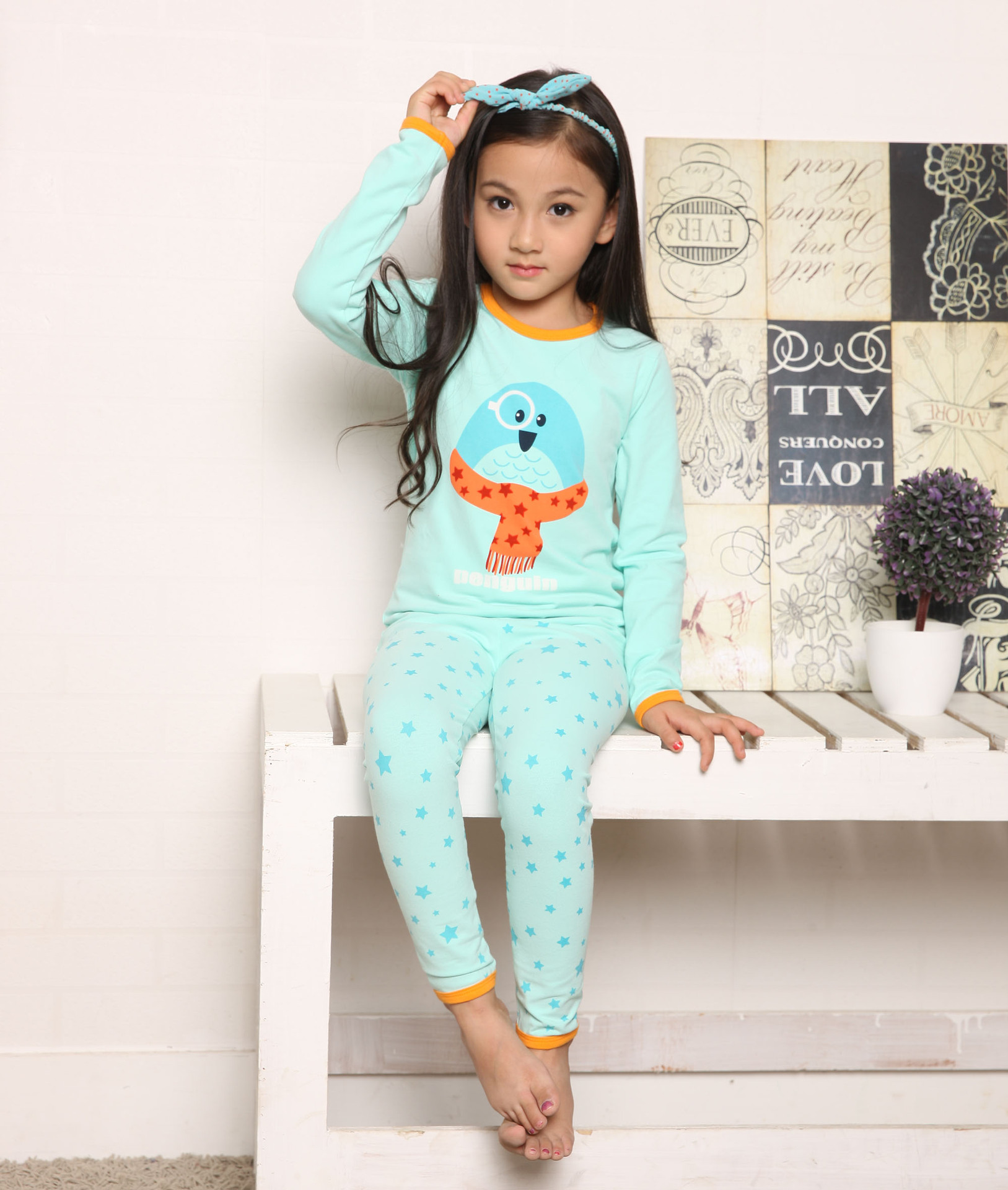 品牌童装秋季新款 韩版儿童保暖内衣套装 莱卡纯棉中小童睡衣套装