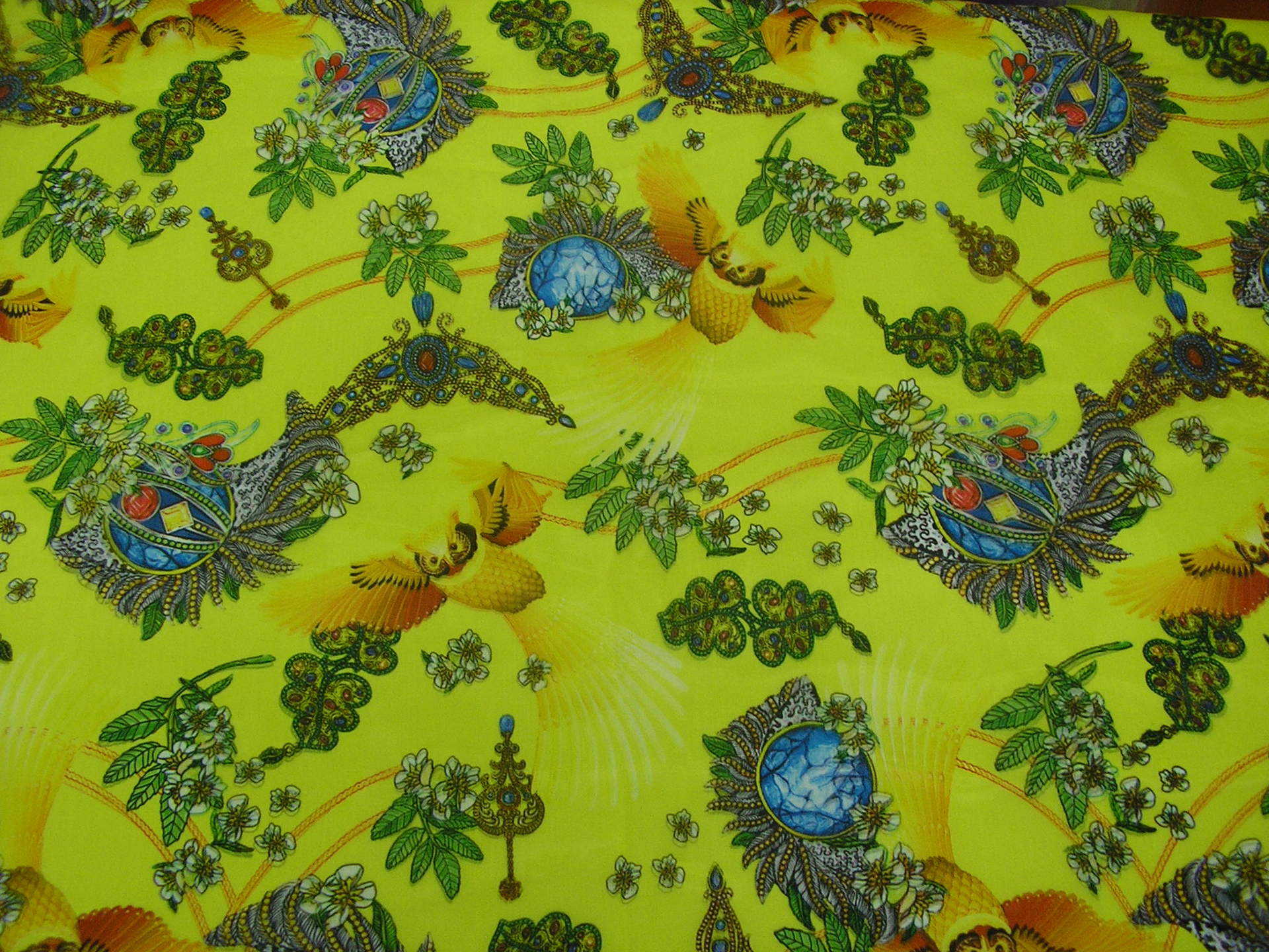 3D歐根紗印花鳥(niǎo)歸巢圖案2b