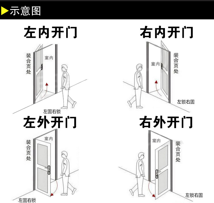 供应平开门铝型材玻璃平开门 室内家居平开门 隔音效果好