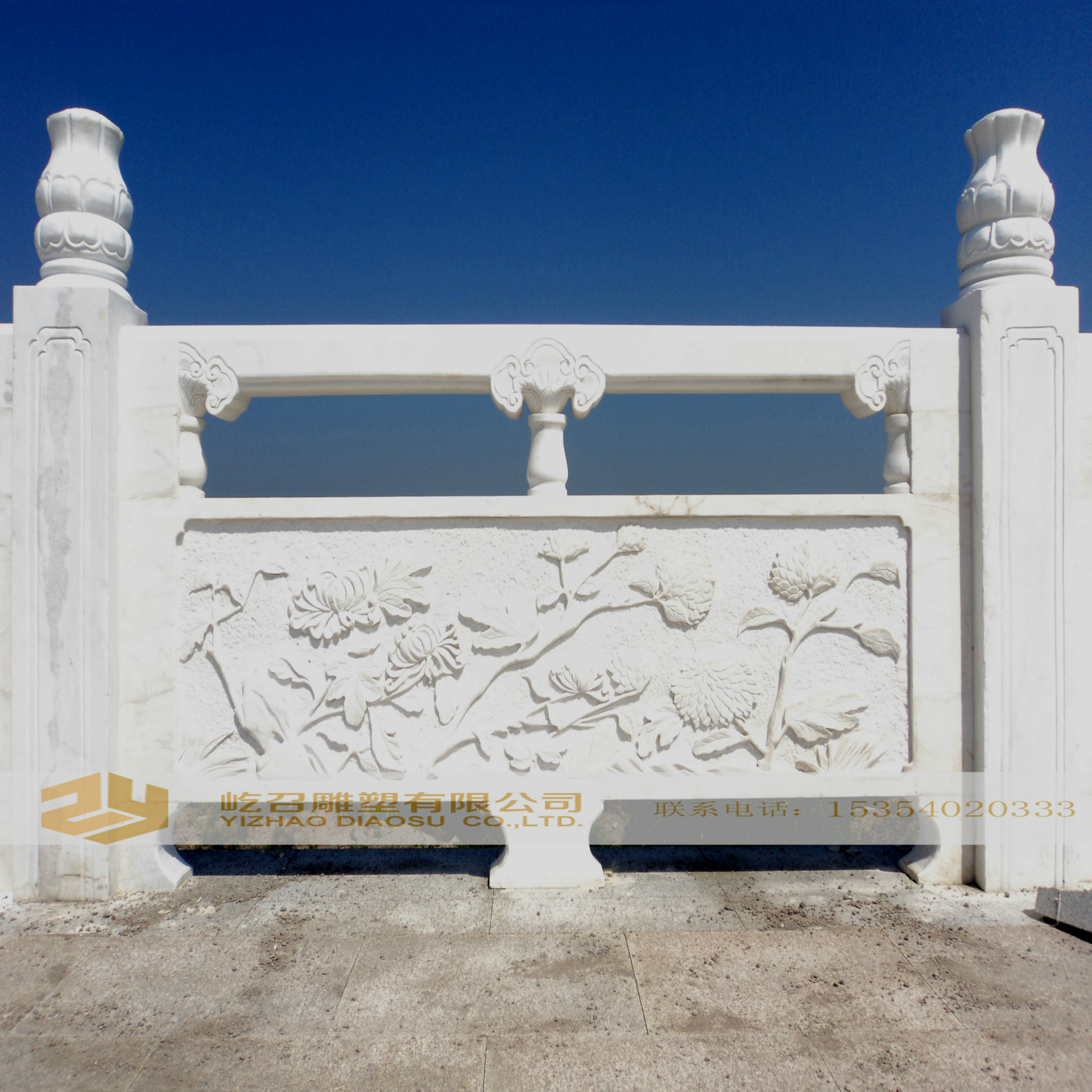 厂家热销石雕栏板风景动物雕刻 汉白玉花岗岩 寺庙石桥加工定做