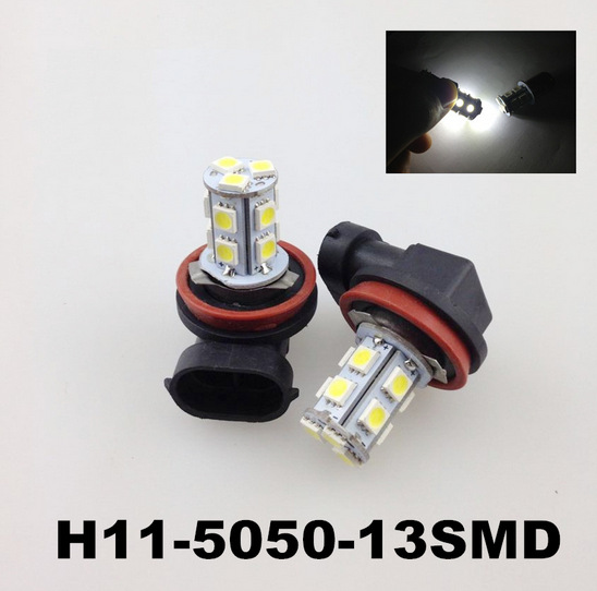 生产供应 汽车led雾灯 h11 5050 13smd 防雾灯 smd贴片5050