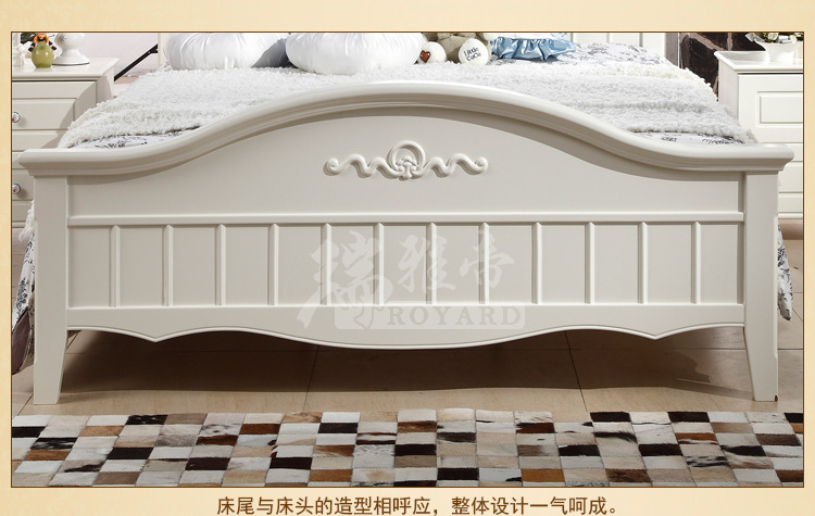 瑞雅帝家具 田园风格公主床 特价板式床1.5米1.8米储物床