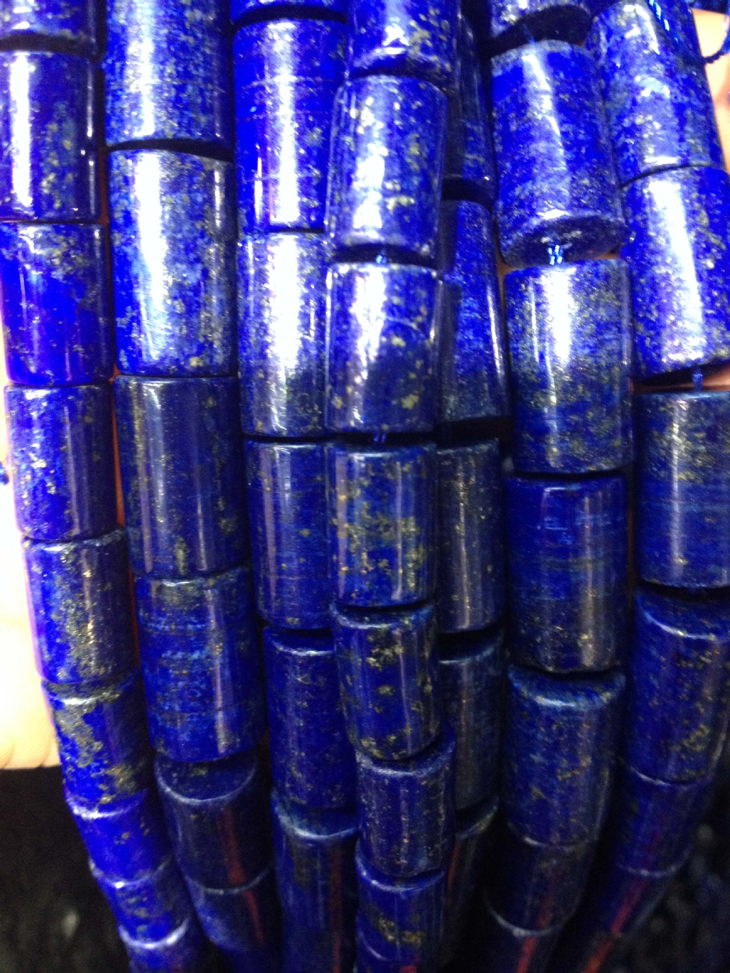 天然青金石,圆柱桶珠勒子,10*17MM散珠diy手工佛珠配件串珠材料