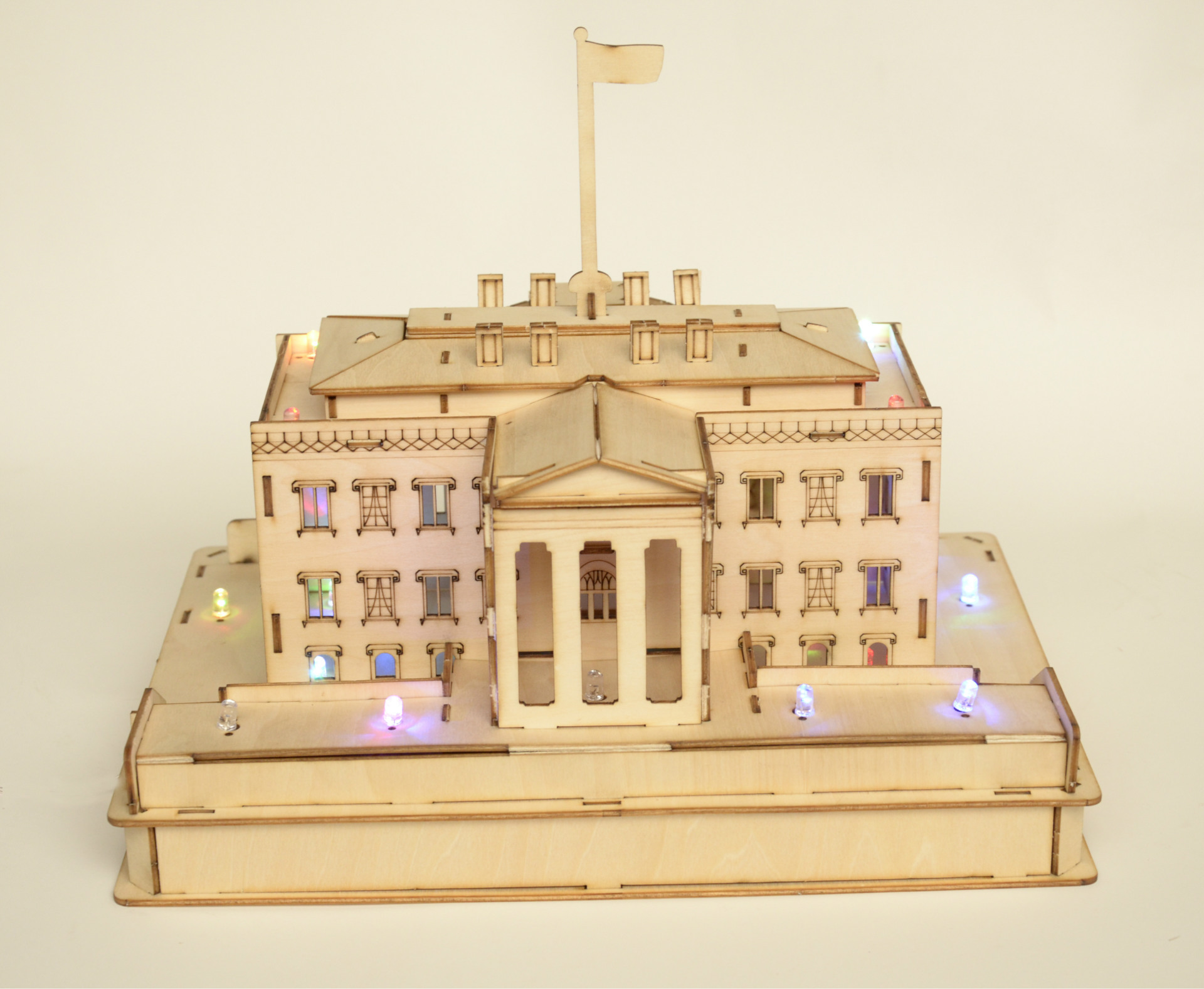 模型建造 diy小屋 3d 拼图 世界著名建筑 美国白宫 plantoys