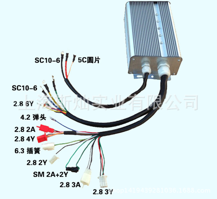 72v电动车接线图,72v电瓶分两组接线图 双模无刷控制器24管内置 48v/60v2500w 电动车控制器