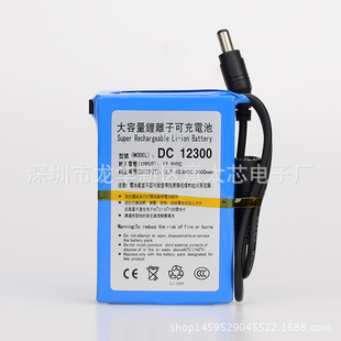 廠家直銷12V大容量多用途可充備用鋰電池(3000mAh)