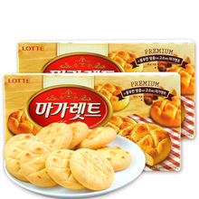 韓國進口食品 樂天瑪格麗特軟餅干原味 巧克力味松軟蛋糕264g